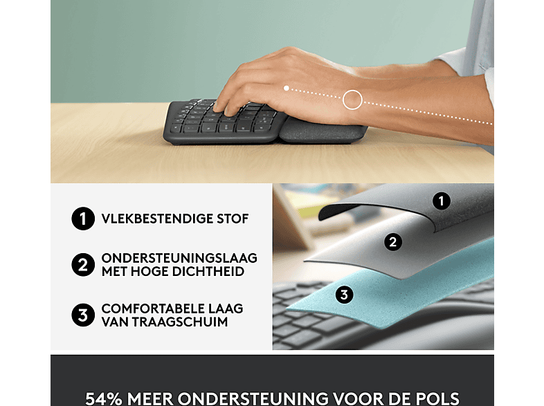 Logitech ERGO K860 toetsenbord - ergonomisch