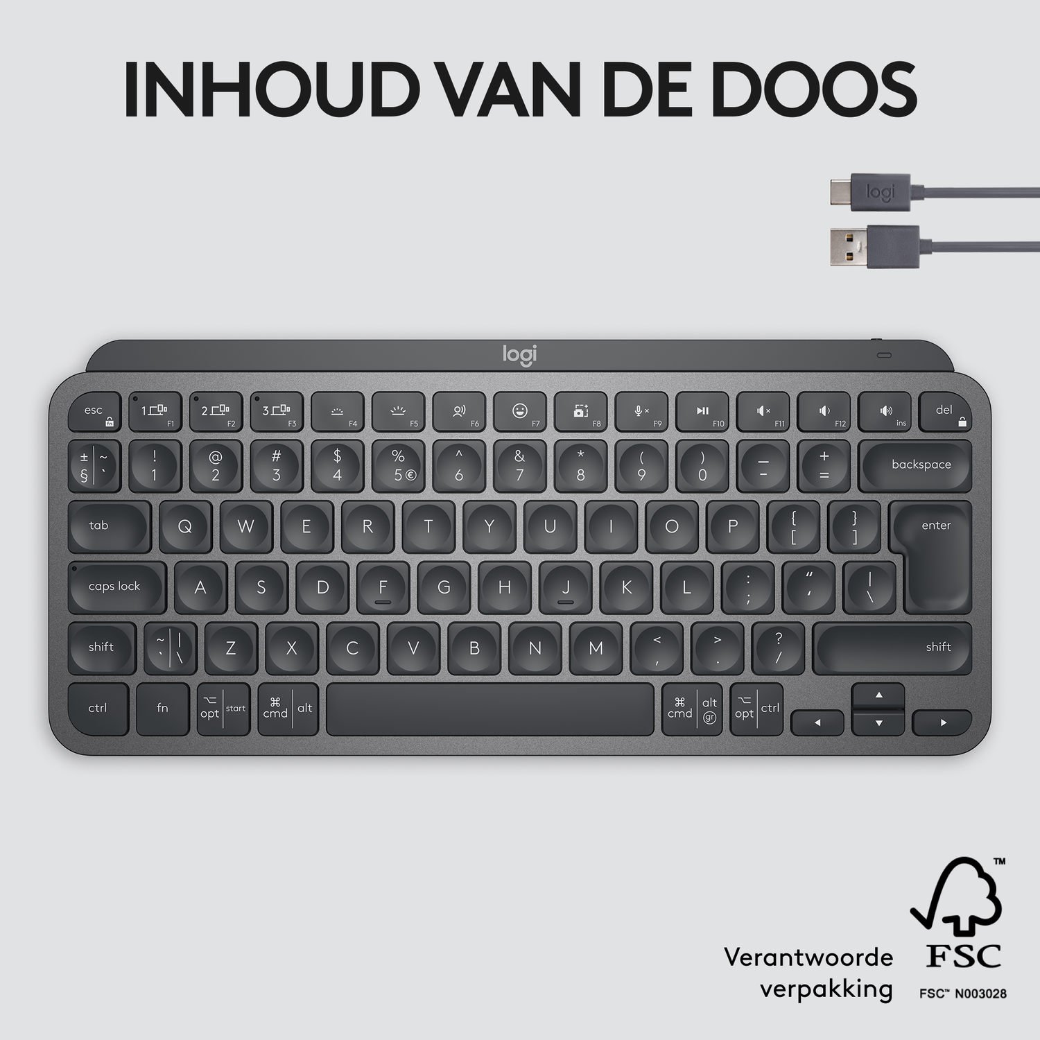Aenllosi Harde draagtas voor Logitech MX Keys Mini Minimalistisch Draadloos Verlicht Toetsenbord, Alleen Case (Wit
