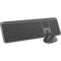 MediaMarkt LOGITECH MK950 Signature Slim Draadloos Toetsenbord-en-muis-set Grijs aanbieding