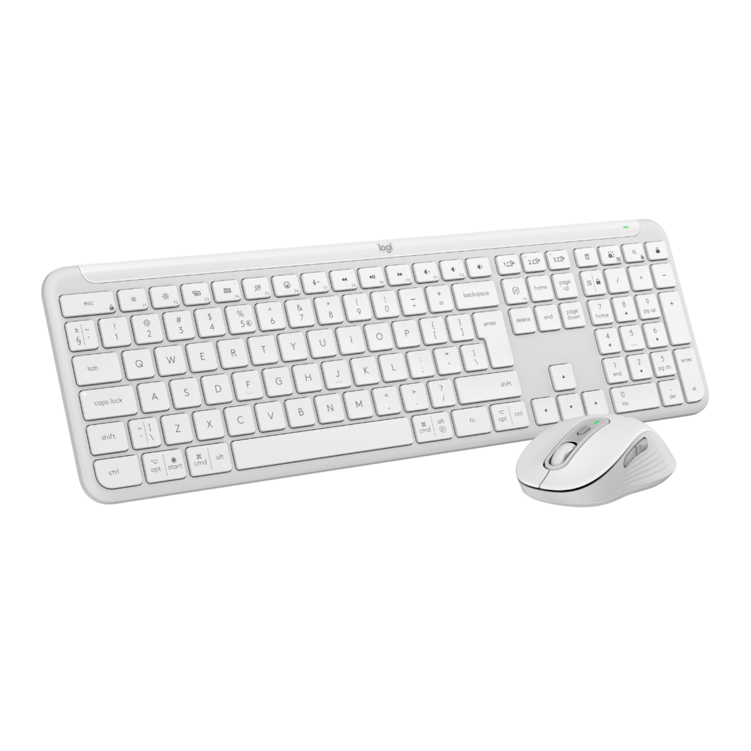 Logitech Mk950 Signature Slim Draadloos Toetsenbord-en-muis-set Wit