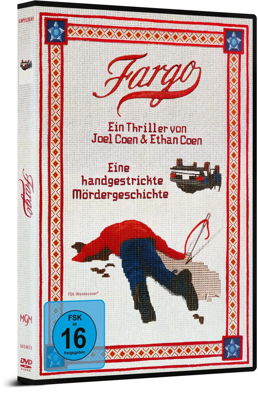 DVD-Hülle des Films Fargo. Text: Ein Thriller von Joel Coen und Ethan Coen. MGM-Logo.