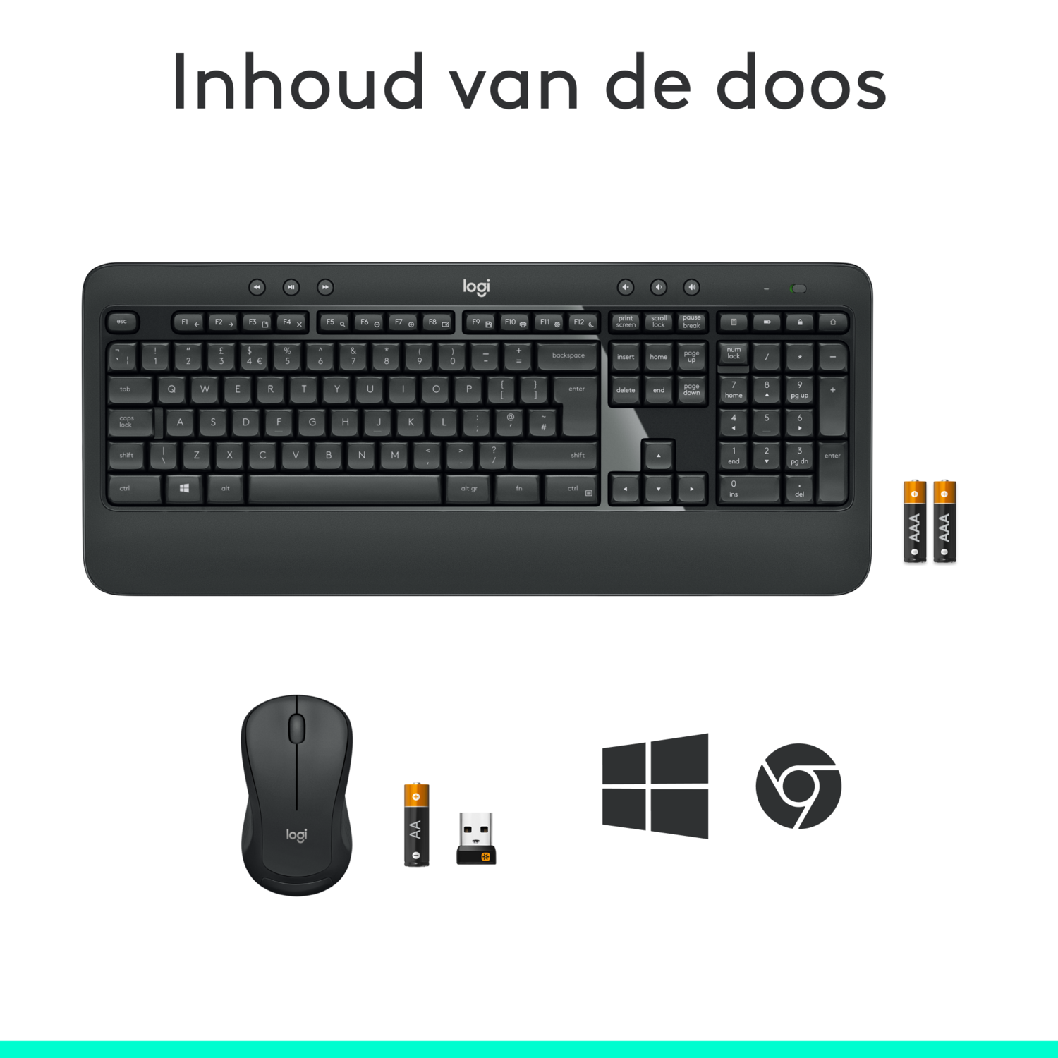 Lenovo 4X30H56823 toetsenbord RF Draadloos Spaans Zwart bij