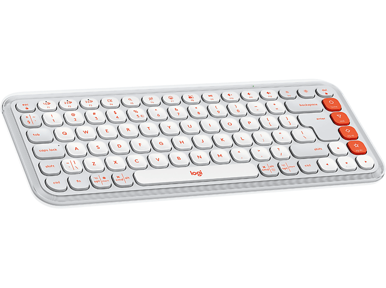 Logitech Pop Icon Keys Draadloos Toetsenbord Wit