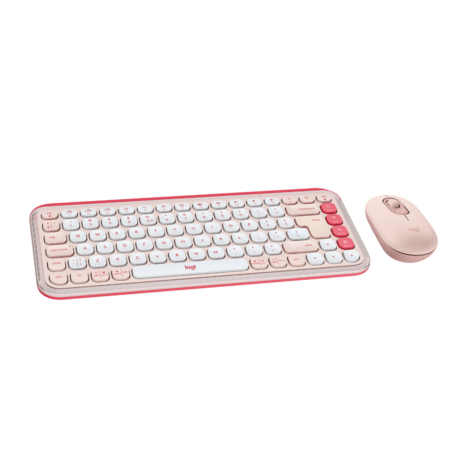 Logitech Pop Icon Combo Draadloos Toetsenbord En Muis Roze