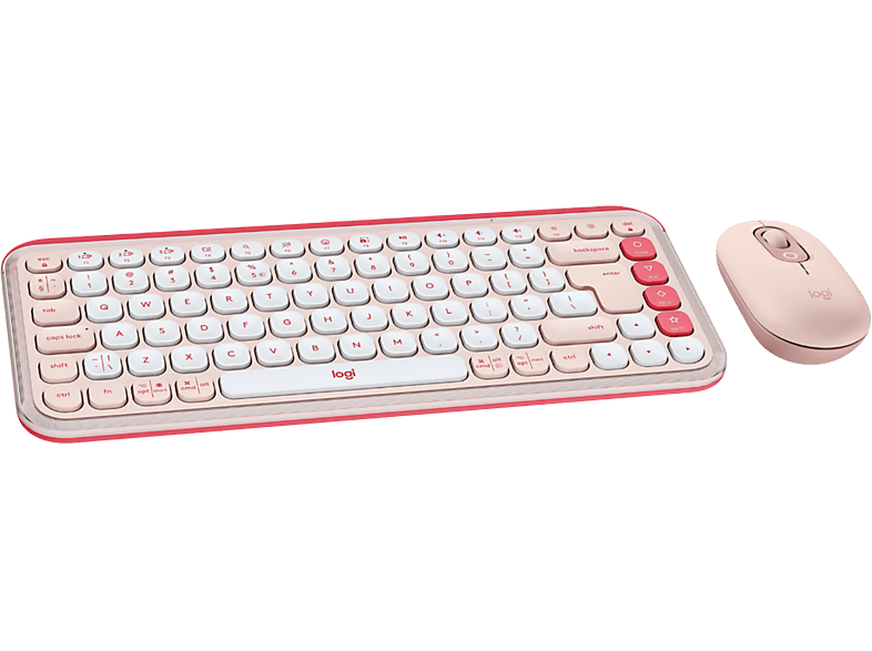 Logitech Pop Icon Combo Draadloos Toetsenbord En Muis Roze