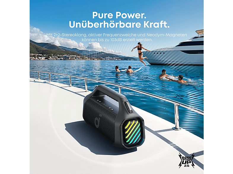 Anker Soundcore Boom 2 Pro Bluetooth-Lautsprecher, Schwarz; Bluetooth Lautsprecher — Foto 2 von 5