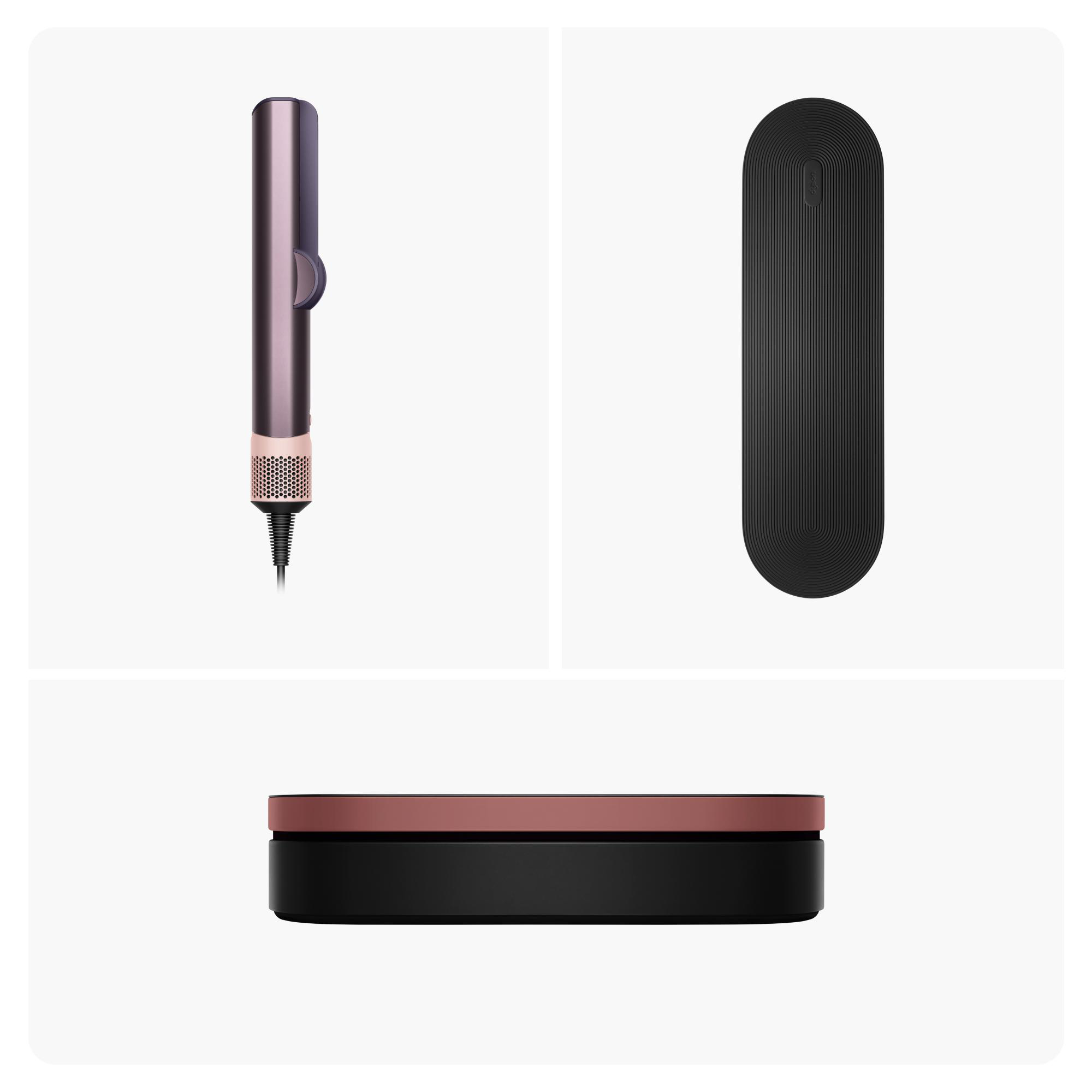 Ein Styling-Tool mit Ständer und hitzebeständiger Matte.