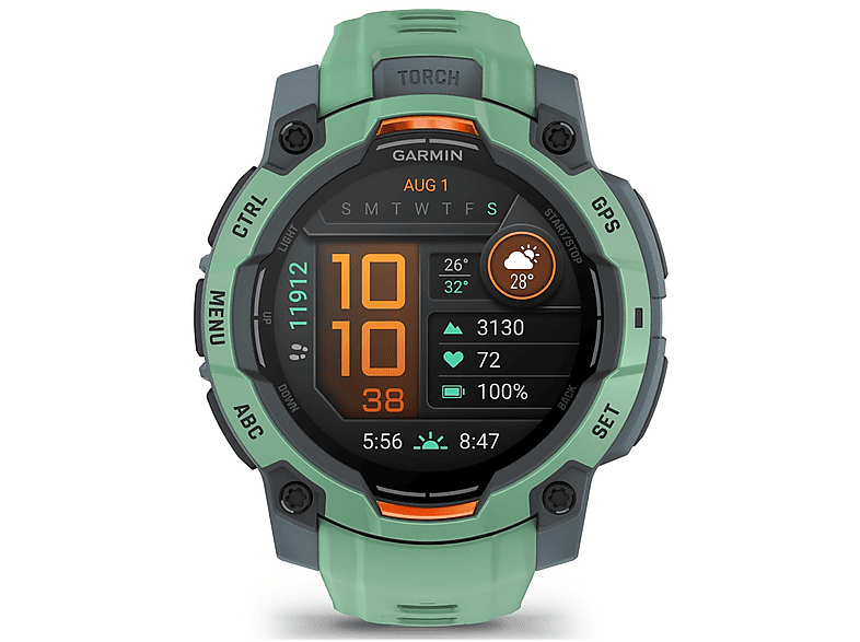 SPORTWATCH GARMIN Instinct 3, 45mm, Verde / Arancio