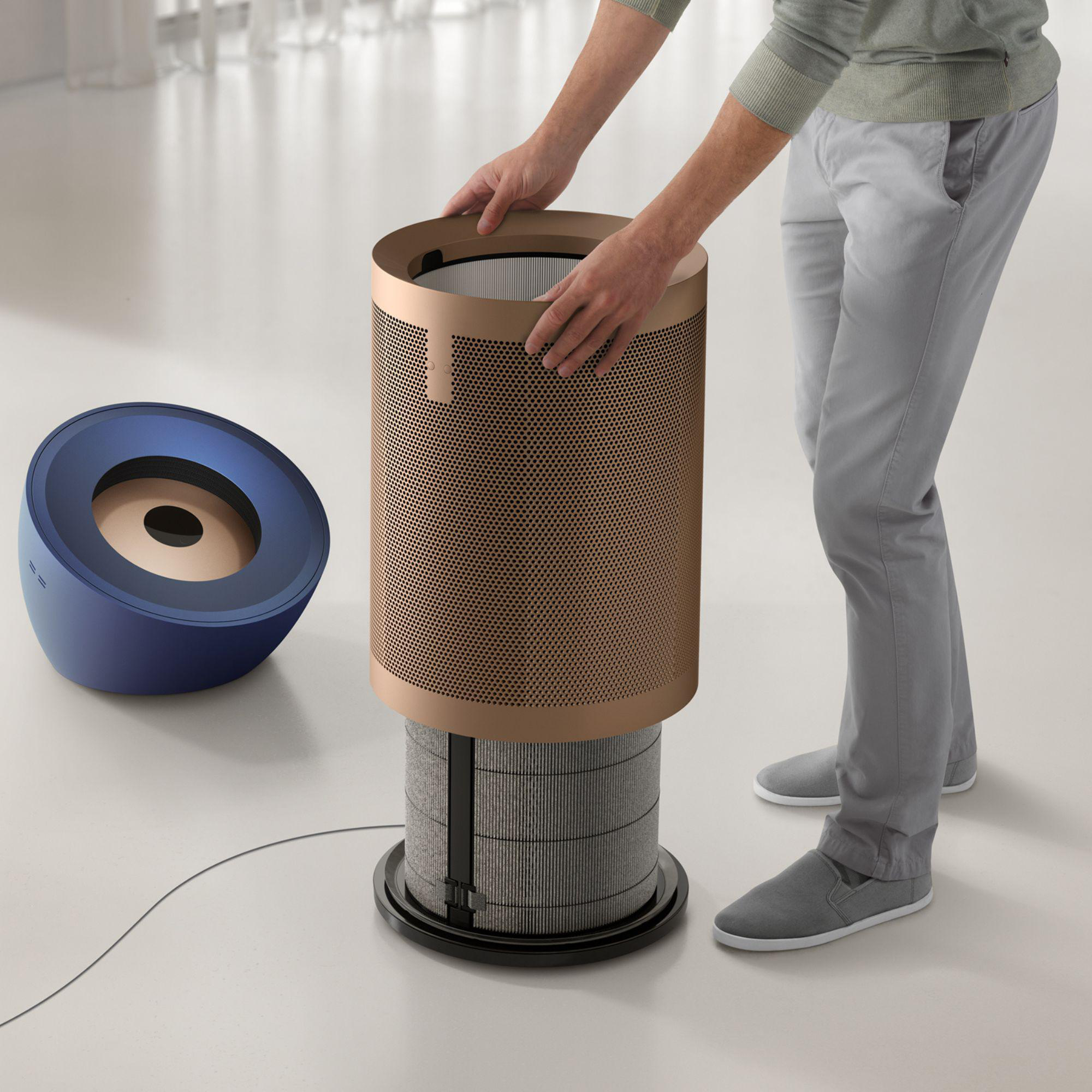 DYSON Purifier Big+Quiet™ Formaldehyde  Luftreiniger Nickel/Nachtblau (50 Watt, Raumgröße: 100 m², HEPA 13 / Aktivkohlefilter)
