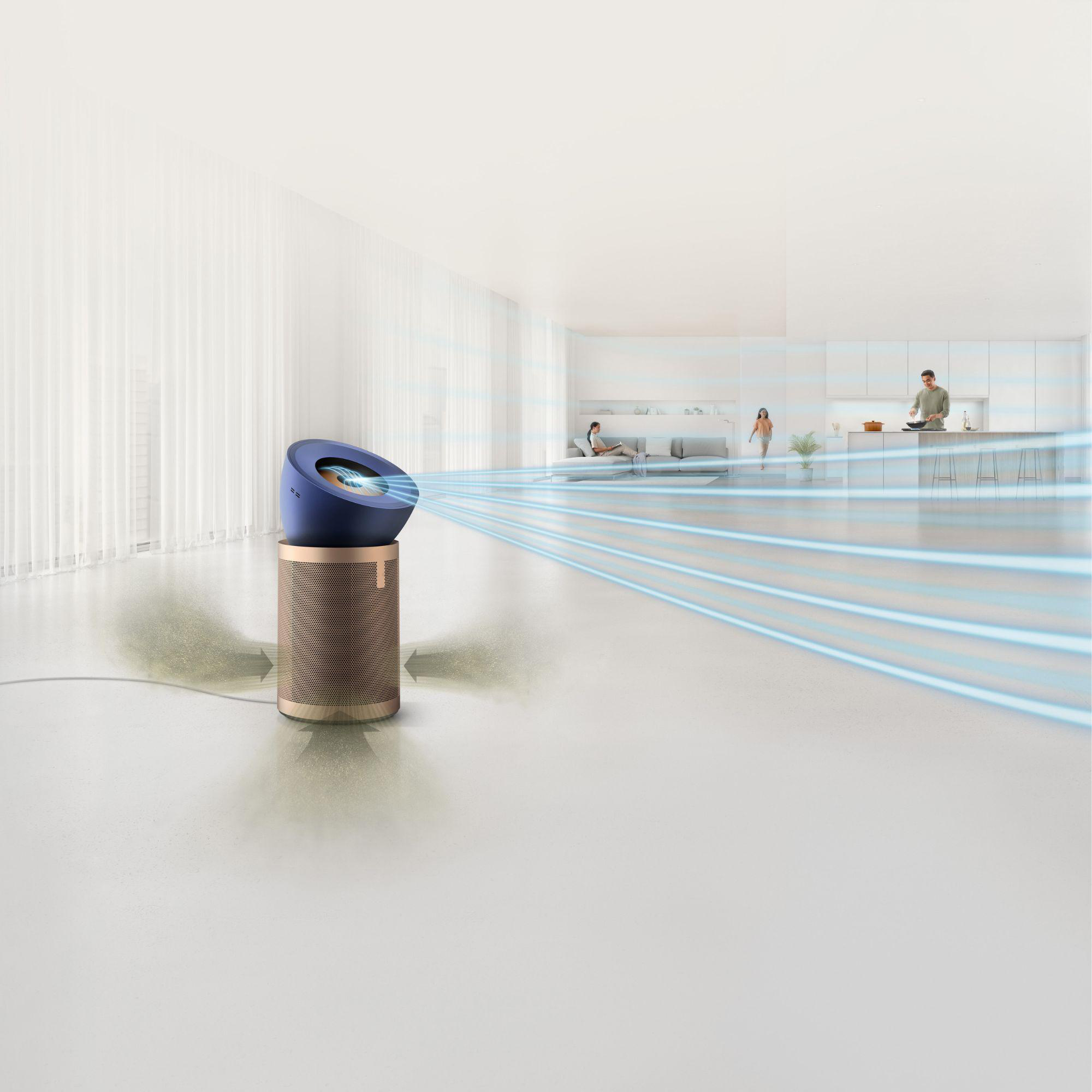 DYSON Purifier Big+Quiet™ Formaldehyde  Luftreiniger Nickel/Nachtblau (50 Watt, Raumgröße: 100 m², HEPA 13 / Aktivkohlefilter)
