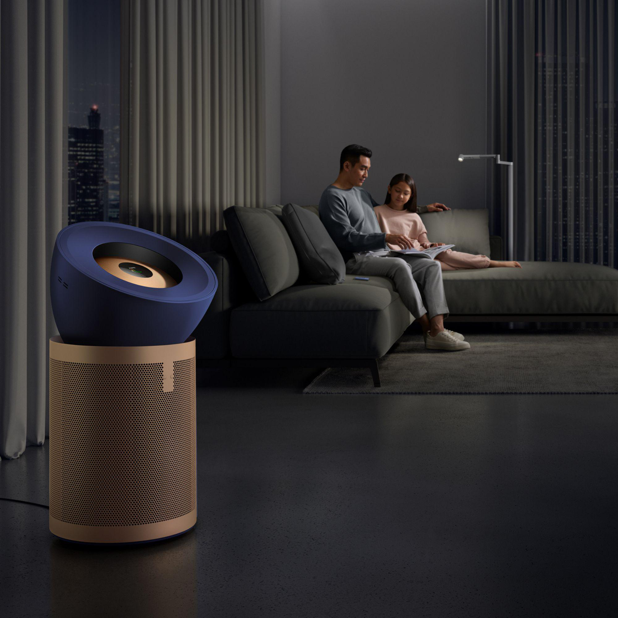 DYSON Purifier Big+Quiet™ Formaldehyde  Luftreiniger Nickel/Nachtblau (50 Watt, Raumgröße: 100 m², HEPA 13 / Aktivkohlefilter)