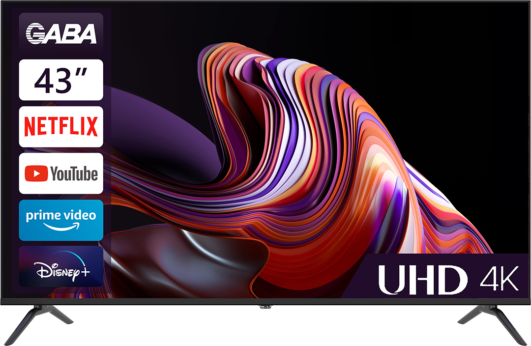 GABA GLV-4324T 4K UHD SMART televízió Tizen operációs rendszerrel, 108 cm