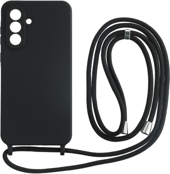 CASE AND PRO Samsung Galaxy A36 TPU+PC fekete tok, zsinórral (FEST-SAM-A36-BK)