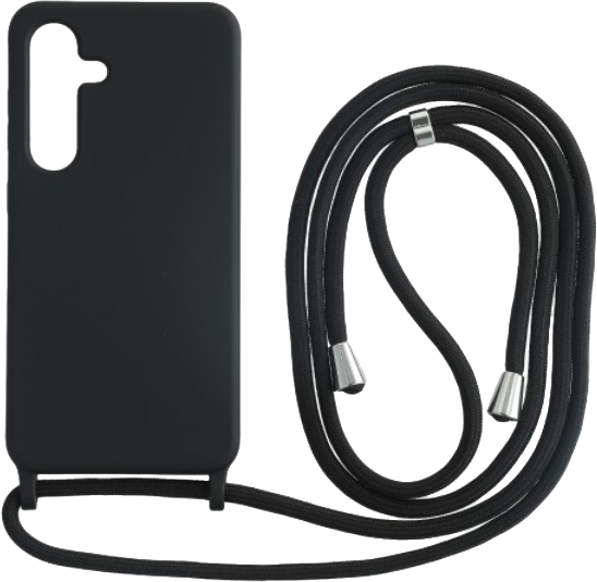 CASE AND PRO Samsung Galaxy S25+ TPU+PC fekete tok, zsinórral (FEST-SAM-S25P-BK)