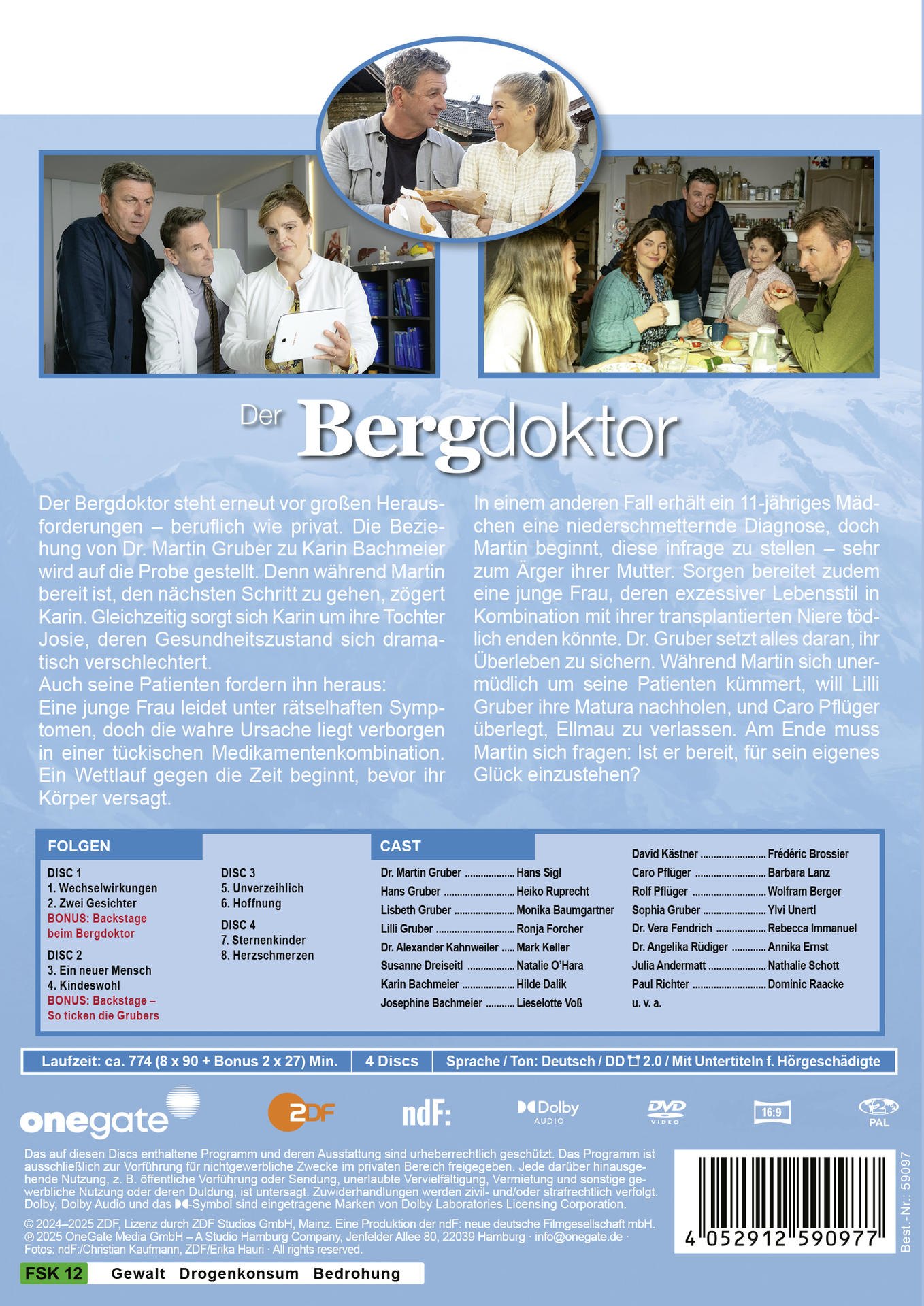 DVD-Cover. Ein Mann und eine Frau stehen im Mittelpunkt. Text oben und unten im Bild.