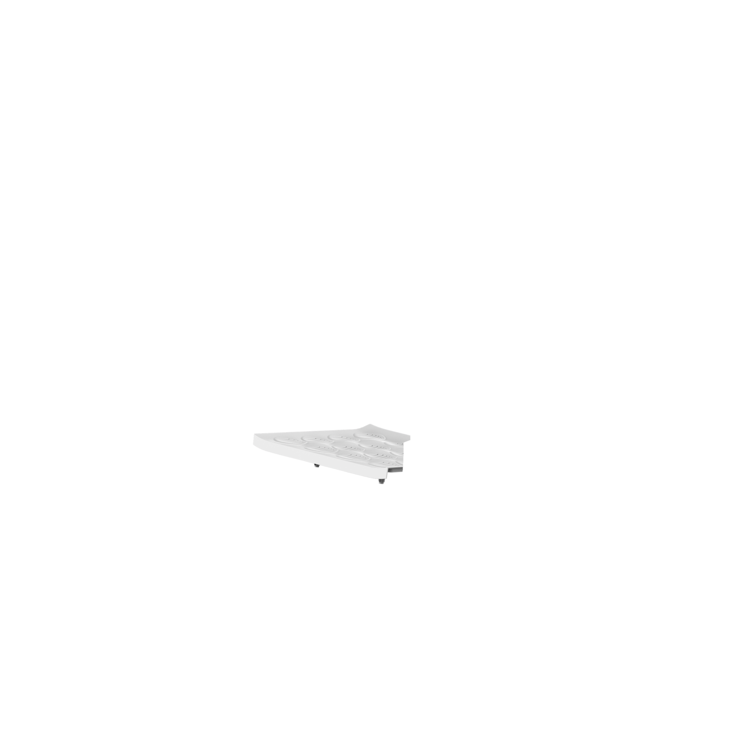 A white device on a black background. The device has a blade-like structure.