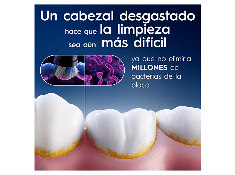 Recambio para cepillo dental - Oral-B iO Gentle Care, Pack de 6 unidades, Para encías sensibles, Blanco – imagen 2