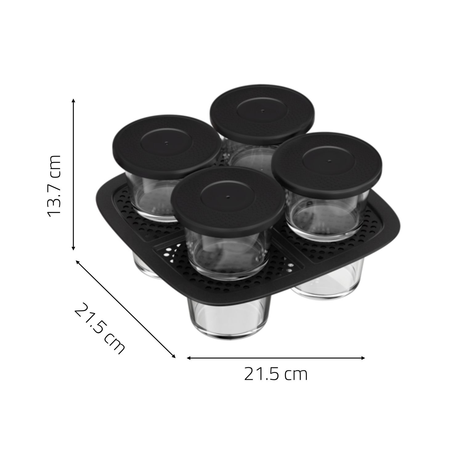 MOULINEX Glass Jars, 8-Piece Set