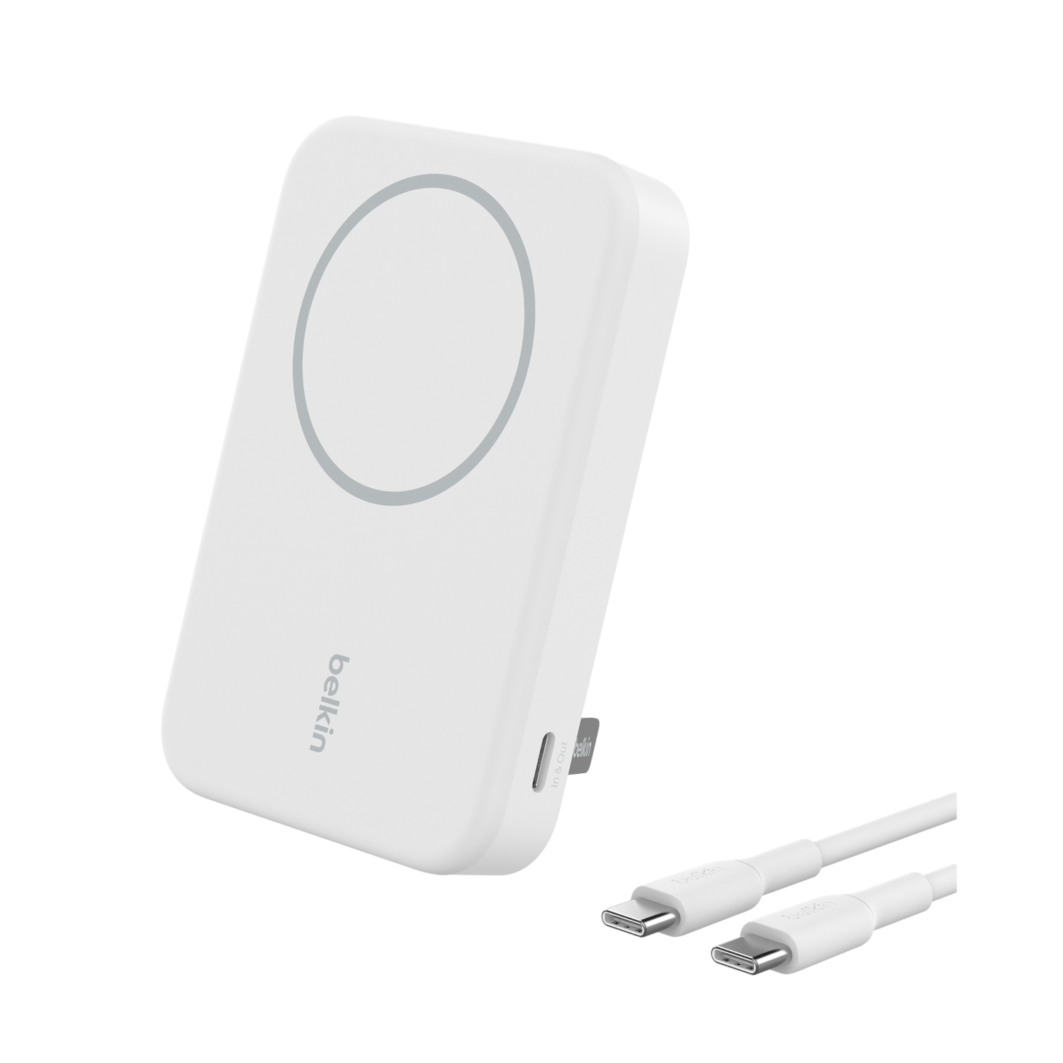 Belkin 8000 Mah Qi2 Powerbank Met Kickstand ' (magsafe'compatibel) Wit