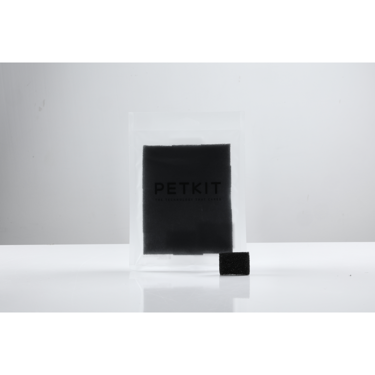 Petkit filter in a clear plastic bag.