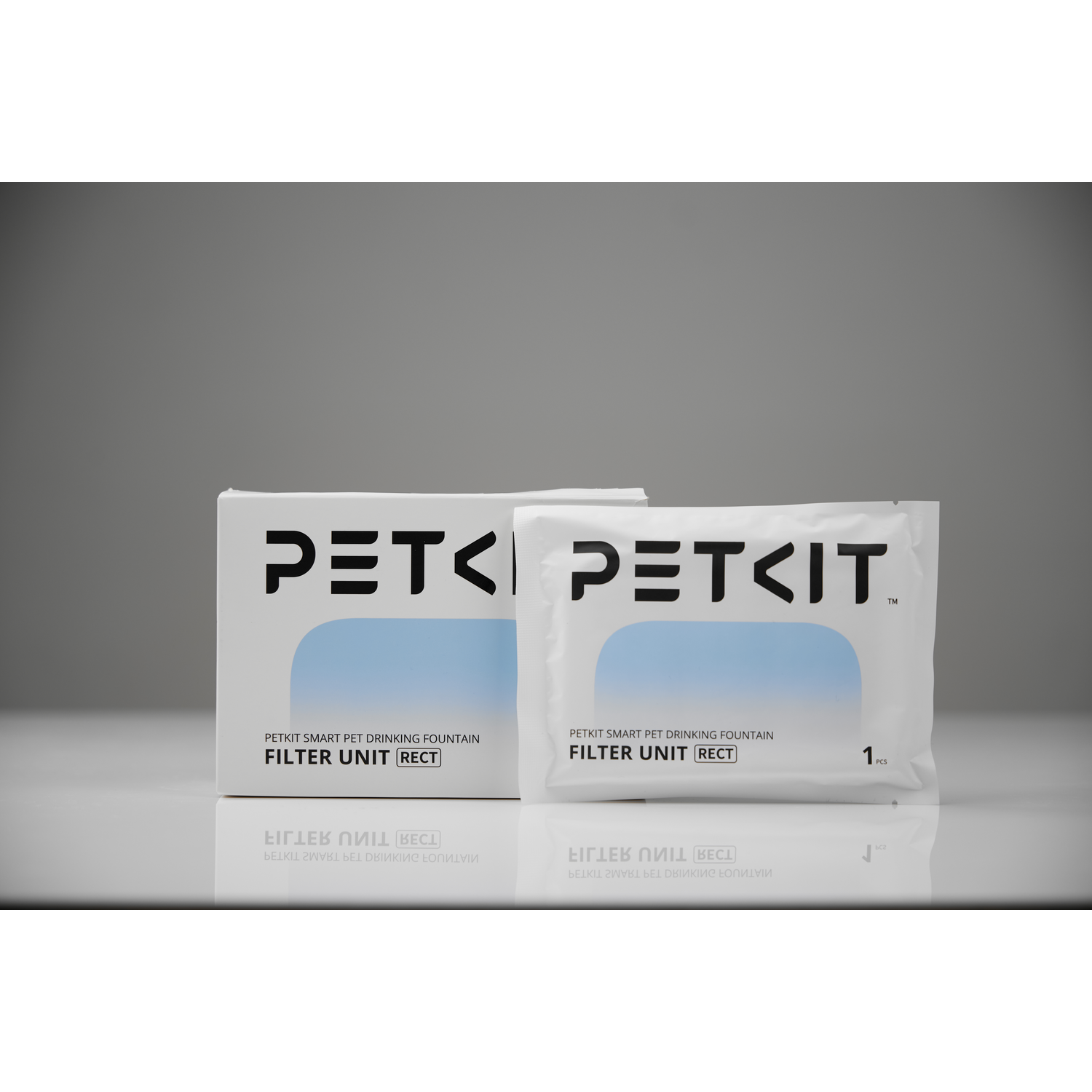 Two packages of pet filter units. The text on the packages says PETKIT Smart Pet Drinking Fountain.