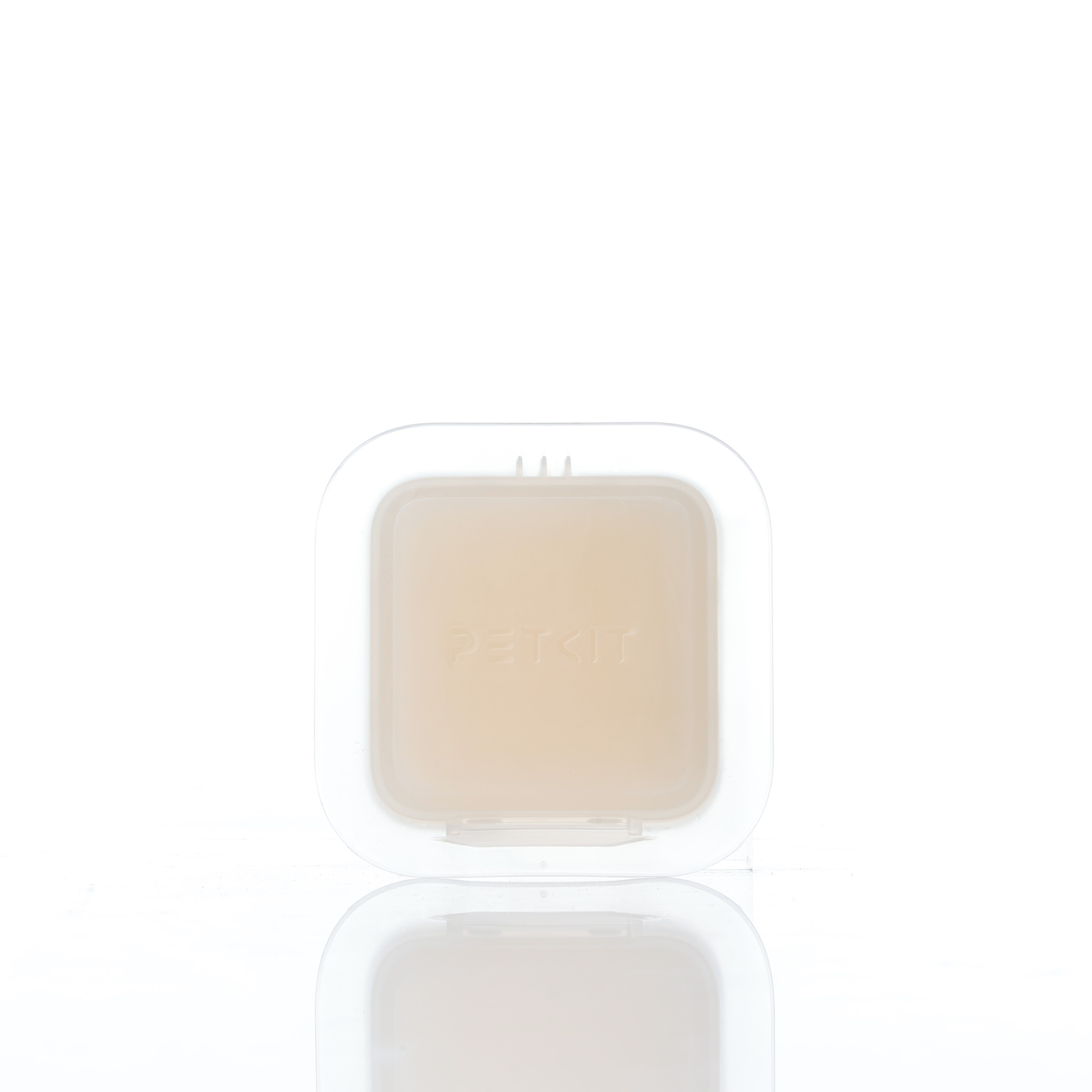A white and clear PETKIT product, with a beige pad inside.