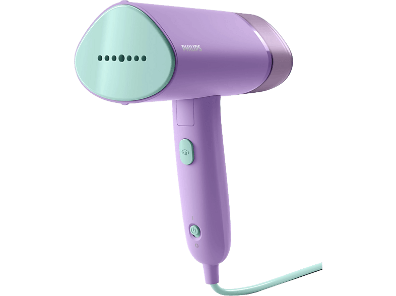 Cepillo de vapor y plancha - Philips STH3010/30, 1000 W, 2 bar, Placa metálica, Compacto Plegable, Morado