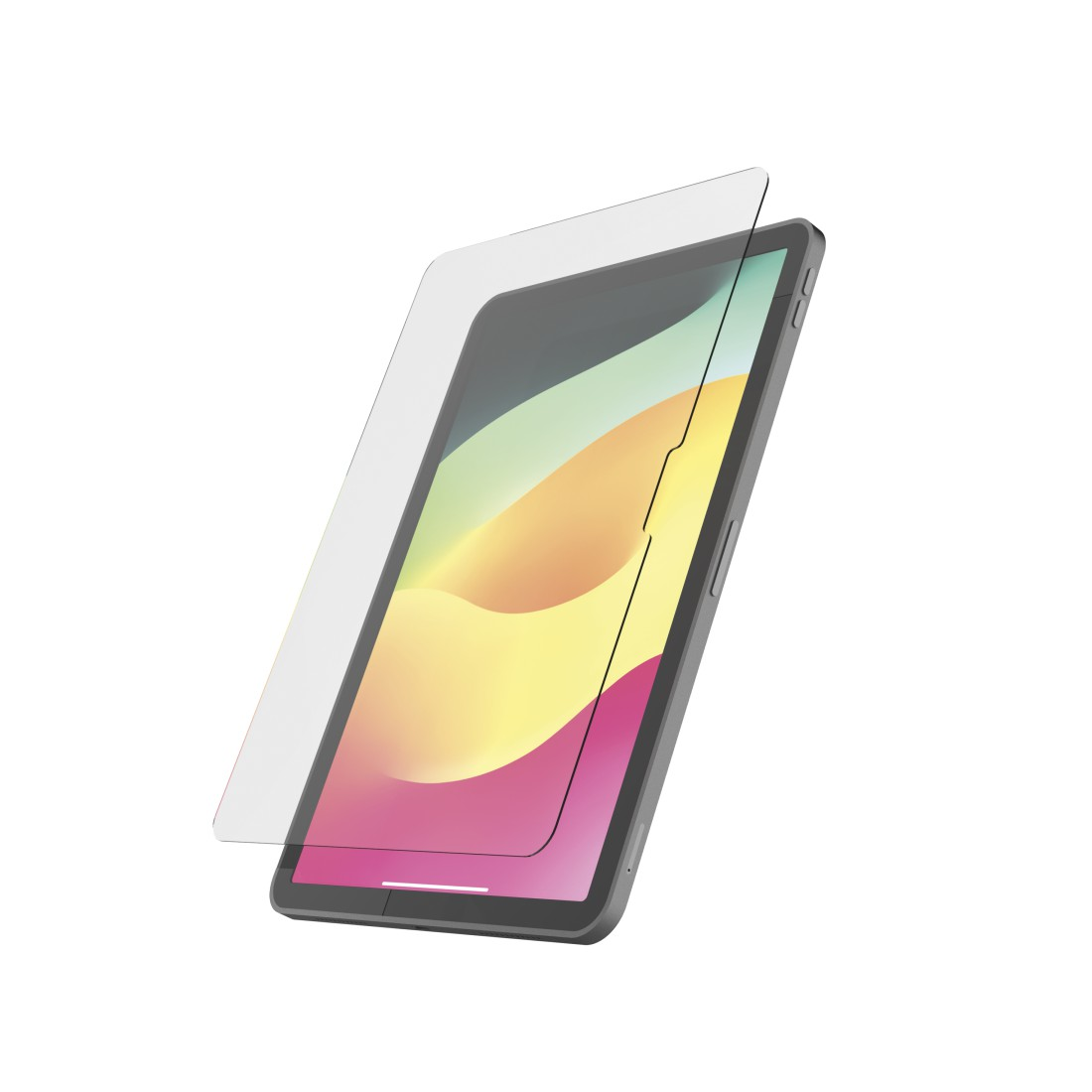 Displayschutzfolie wird auf ein Tablet aufgetragen.