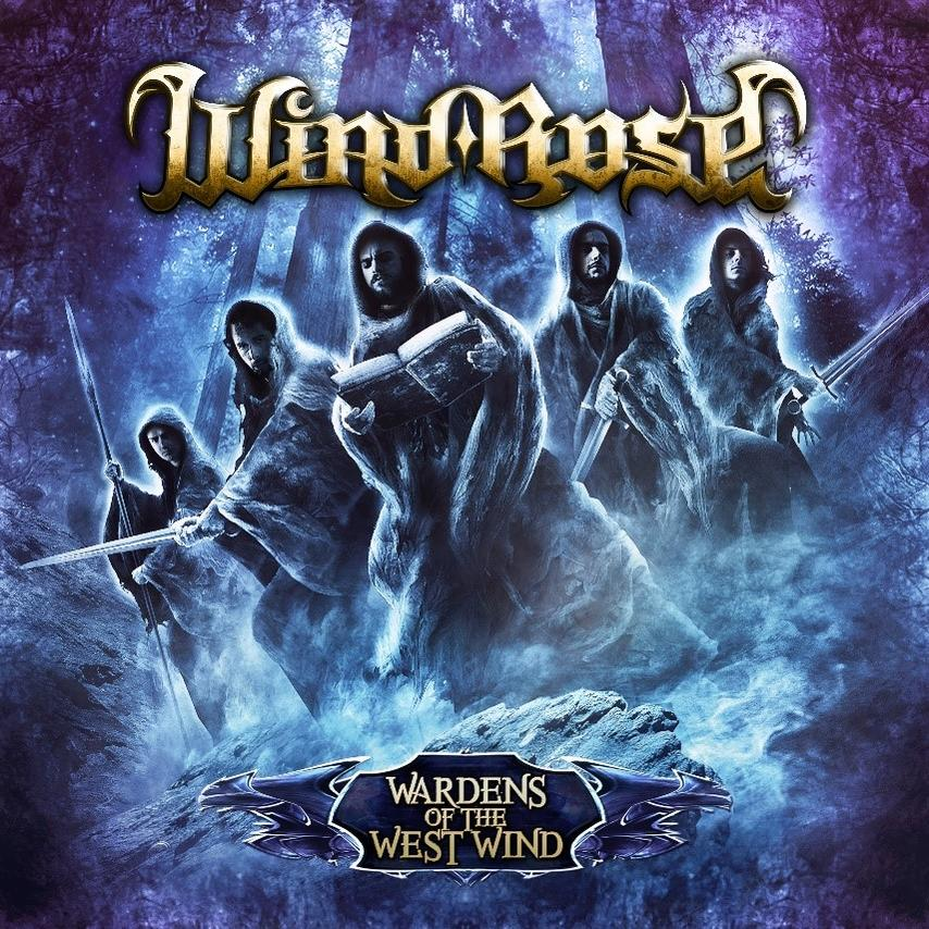 Wind Rose együttes album borítója, kardokkal és egy könyvvel. Sötétkék háttér.