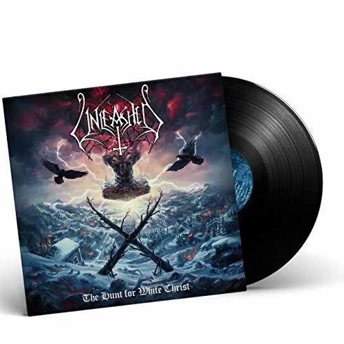Album borító téli tájjal, hollókkal és az Unleashed zenekarral, fekete bakelit lemezzel.