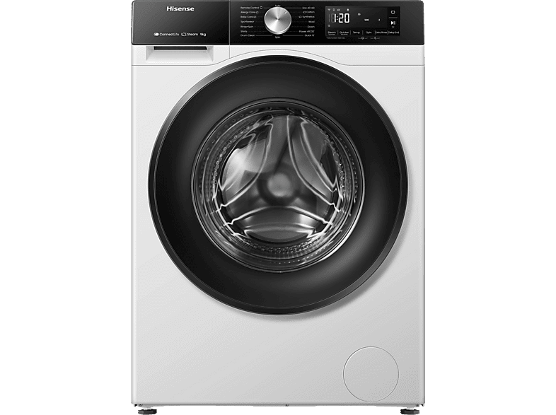 HISENSE WF3S9043BW3 Waschmaschine (9 kg, 1400 U/Min., A)