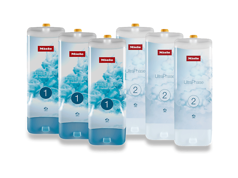 MIELE Set 6 UltraPhase Refresh Elixir (3x 1, 3x 2) Waschmittel