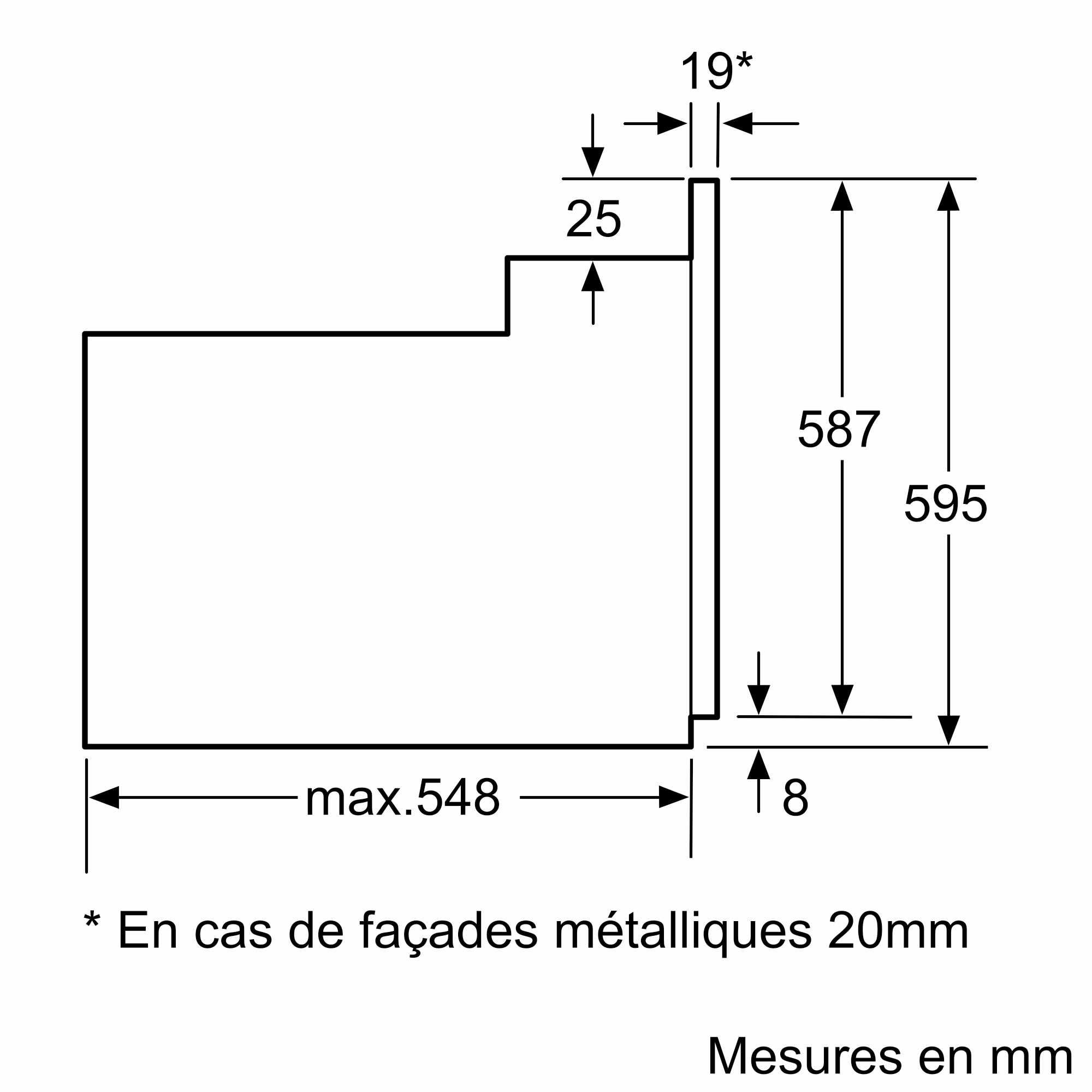Technical drawing of a rectangular object with dimensions in millimeters.