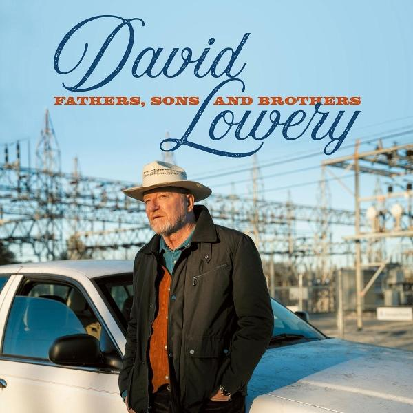 Albumcover: Mann mit Hut am Auto, Stromleitungen im Hintergrund. Text 'David Lowery' prominent.