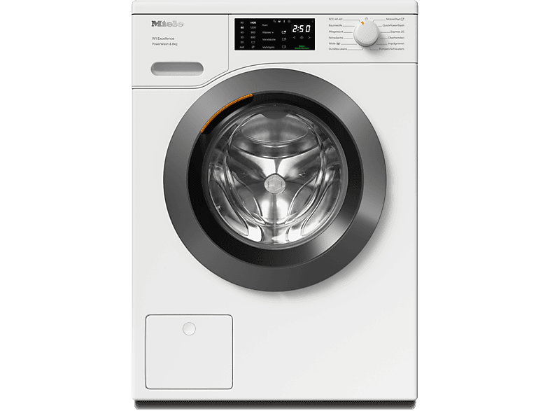 MIELE WEB365 WPS PWash&8kg W1 Chrome Edition Waschmaschine (8 kg, 1400 U/Min., A, Flusenfilter, Fremdkörperfilter)