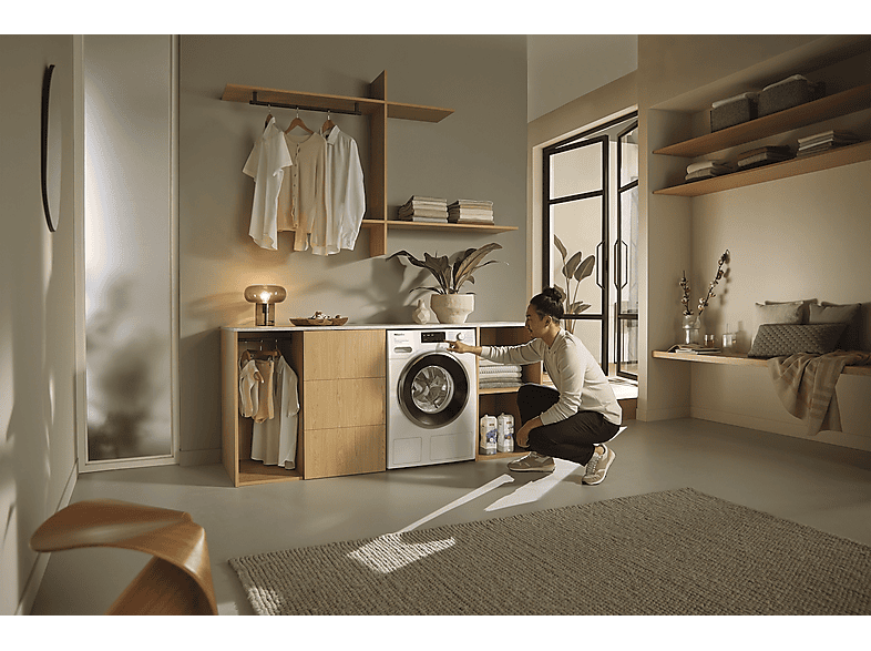 MIELE WWJ880 WPS PWash&TDos&Steam W1 White Edition Waschmaschine (9 kg, 1600 U/Min., A, Flusenfilter, Fremdkörperfilter)