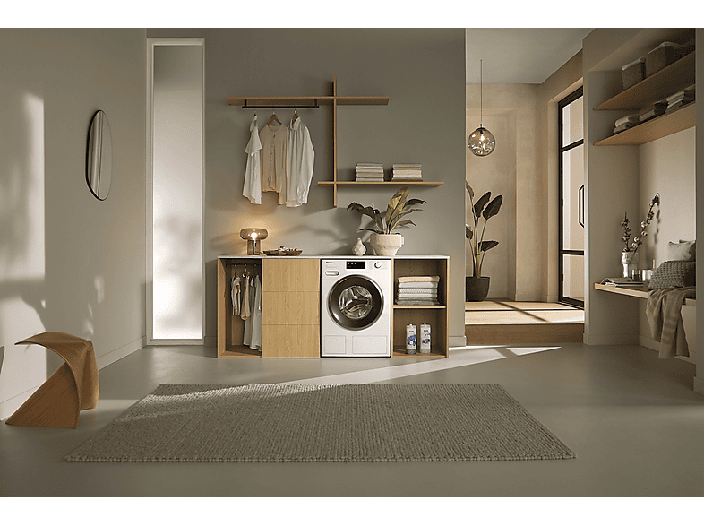 MIELE WWJ880 WPS PWash&TDos&Steam W1 White Edition Waschmaschine (9 kg, 1600 U/Min., A, Flusenfilter, Fremdkörperfilter)