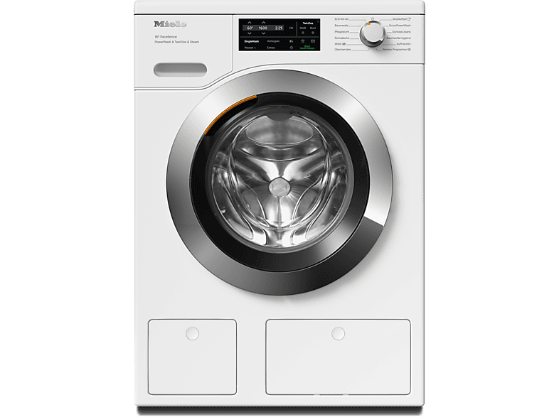 MIELE WEJ885 WPS PWash&TDos&Steam W1 Chrome Edition Waschmaschine (9 kg, 1600 U/Min., A, Flusenfilter, Fremdkörperfilter)