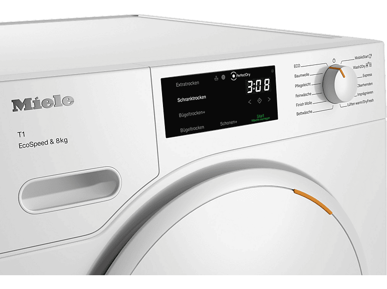 MIELE TWB640WP EcoSpeed&8kg Wärmepumpentrockner T1 White Edition (8 kg, Lotosweiß)