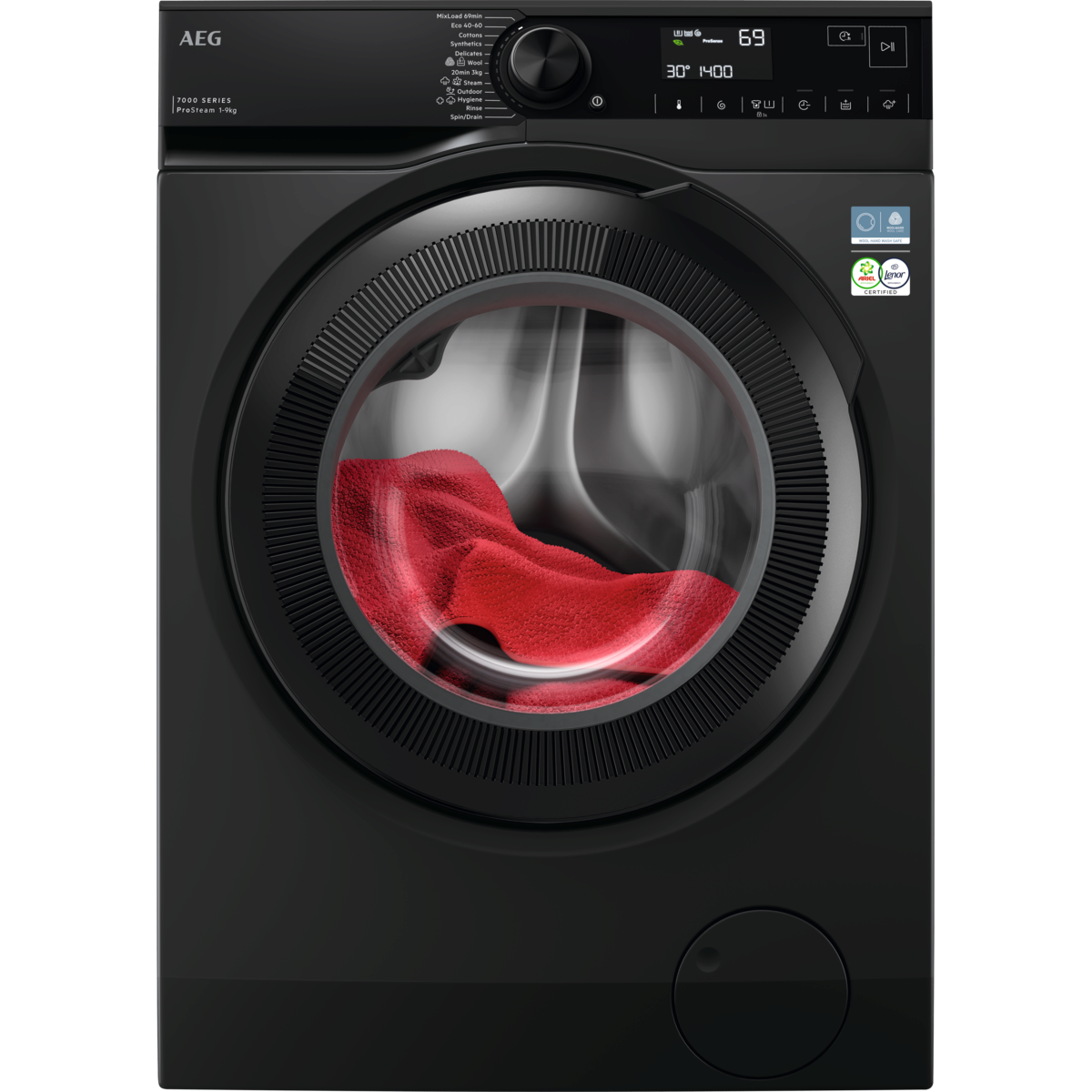 AEG LFR73944E Elöltöltős mosógép PROSTEAM®, 9kg, 1400 f/p, Ökoinverter, Antiallergén gőz, Steamrefresh