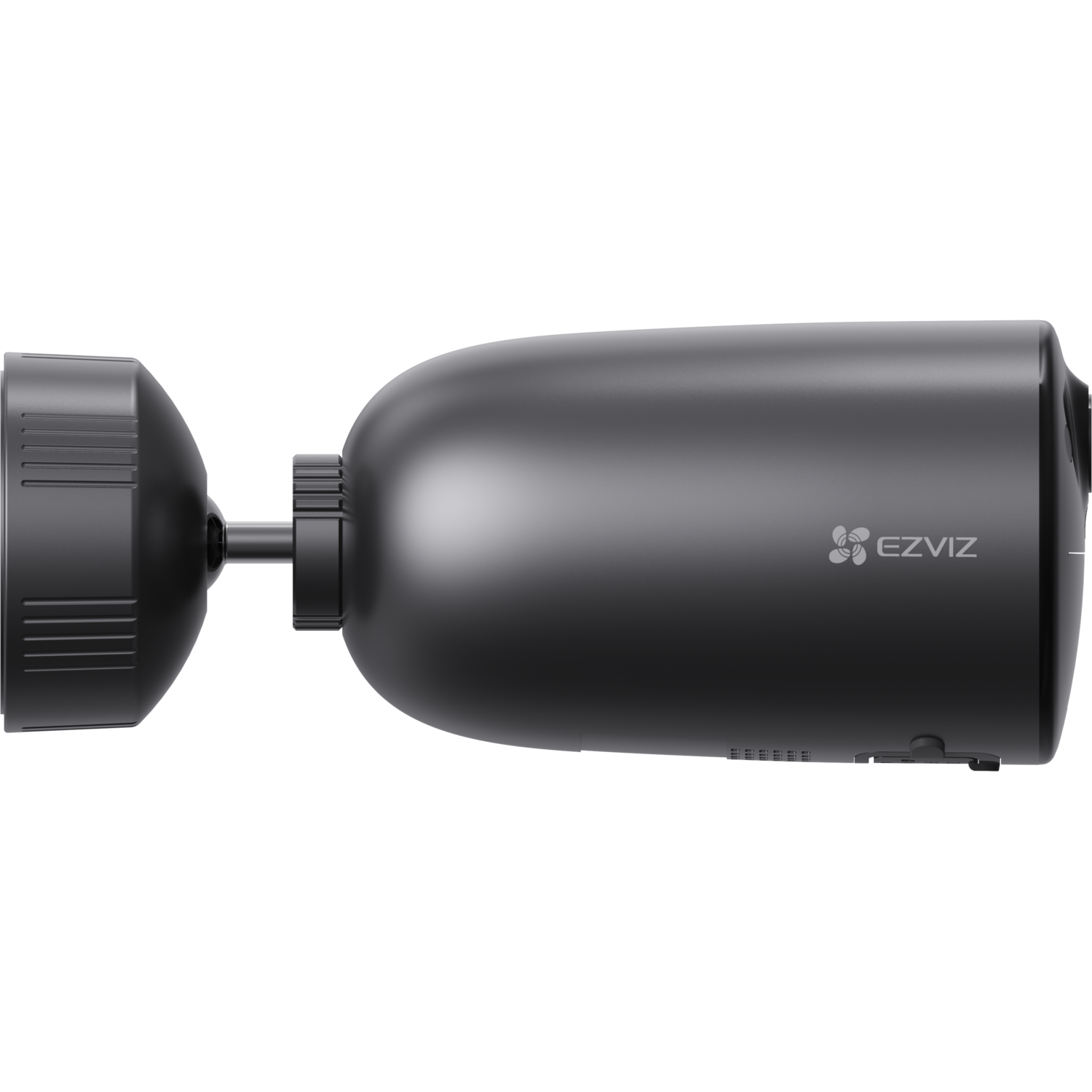 A black security camera with the EZVIZ logo, designed for outdoor surveillance.