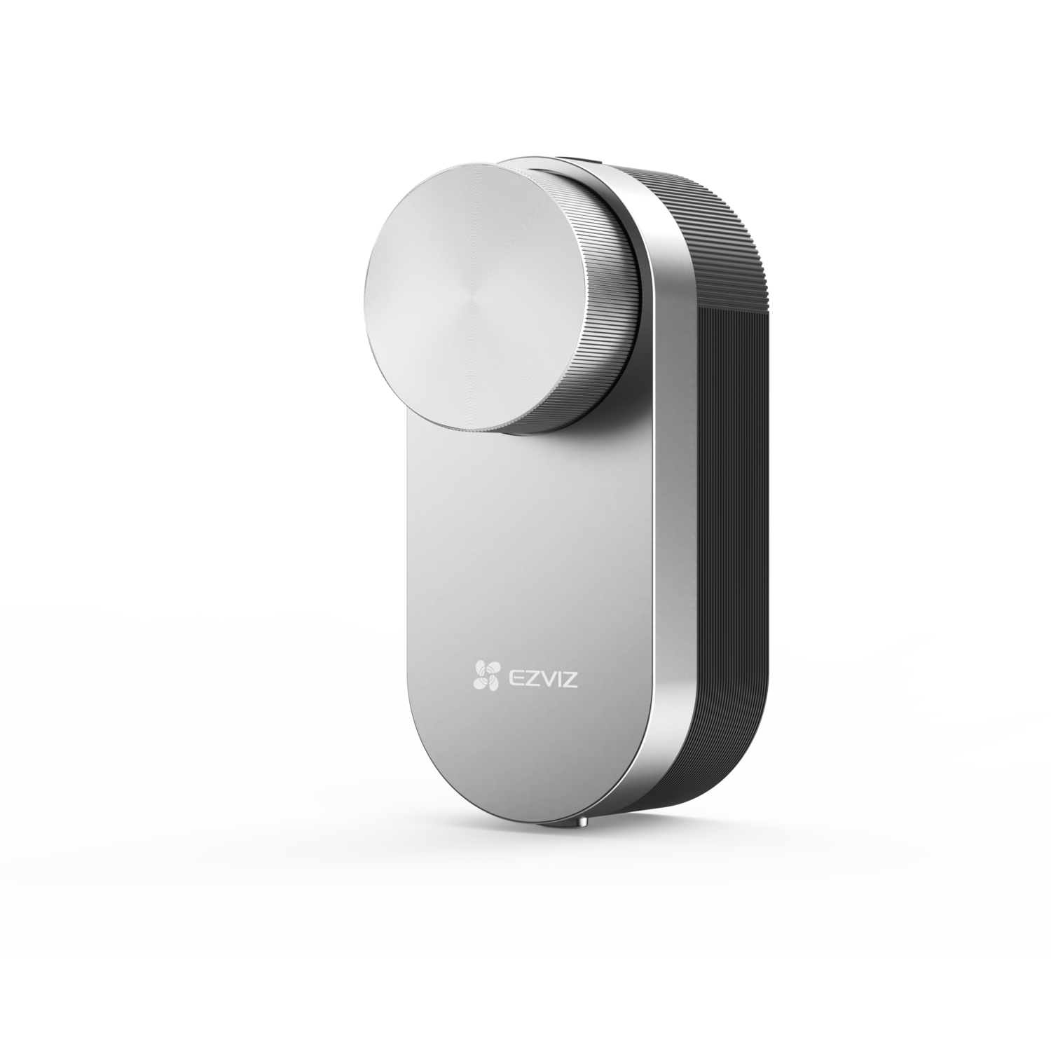 Zilver en zwart slim slot met EZVIZ-logo.