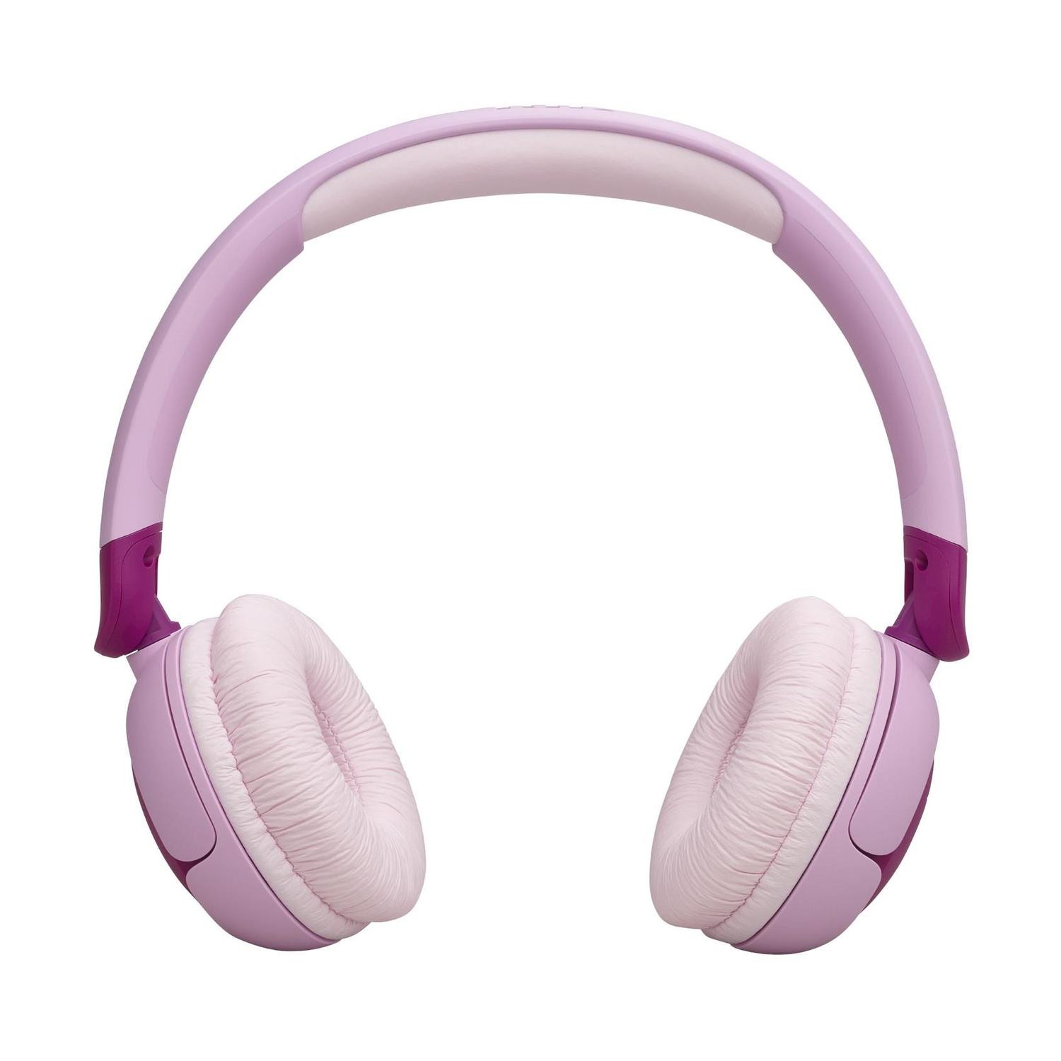 Cuffie rosa. L'archetto è rosa chiaro. I padiglioni sono lilla.