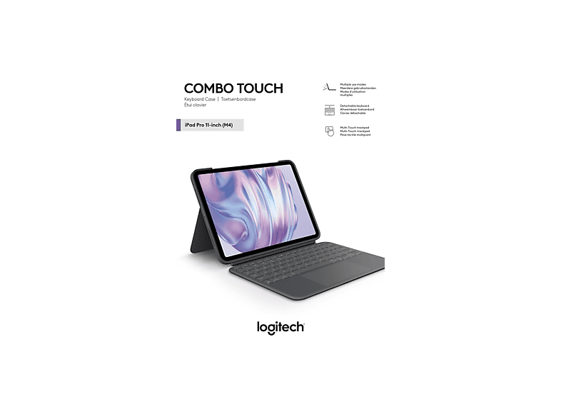 LOGITECH Combo Touch iPad Pro 11 Inç M4 ile Uyumlu Türkçe Klavyeli