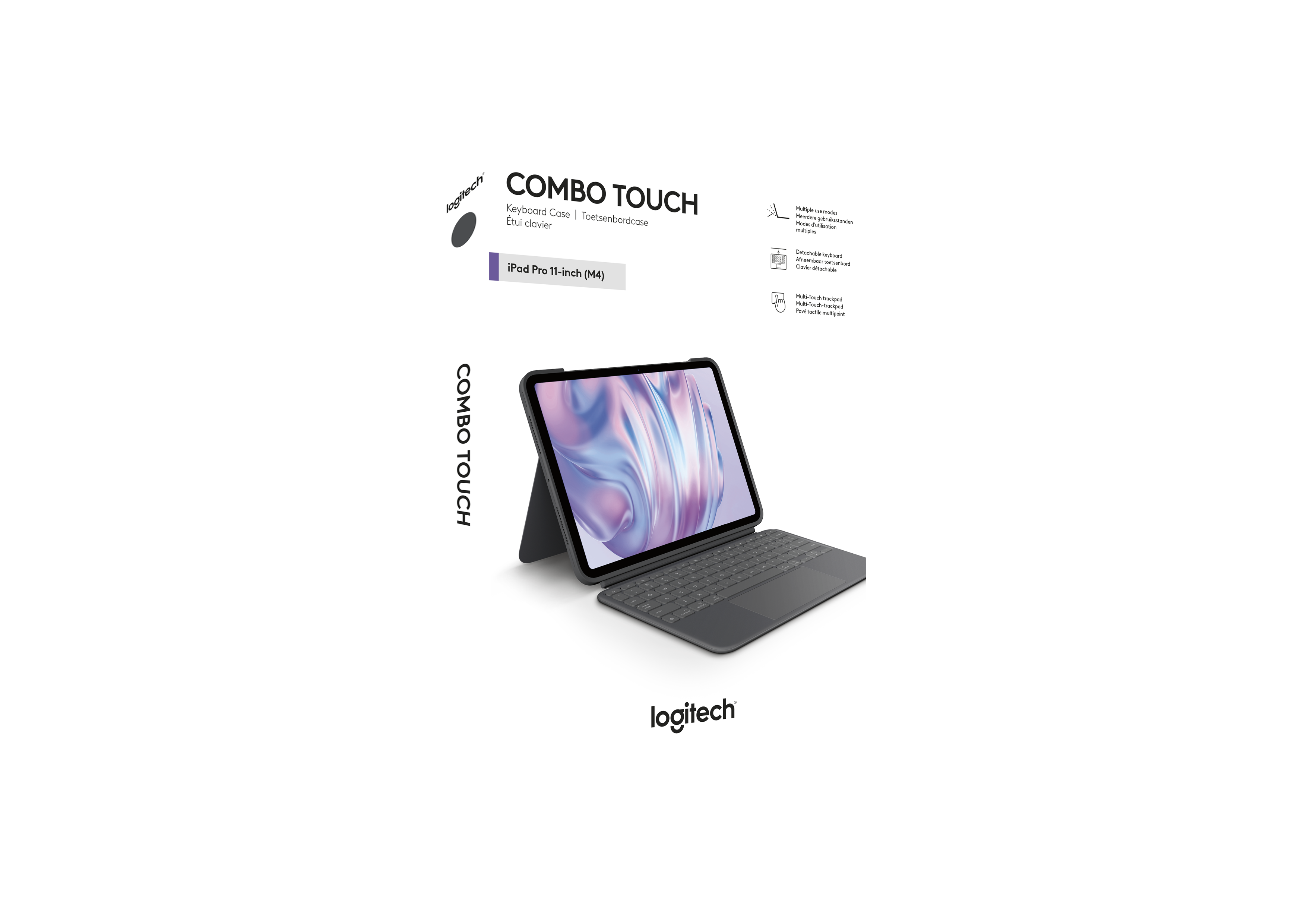 LOGITECH Combo Touch iPad Pro 11 Inç M4 ile Uyumlu Türkçe Klavyeli