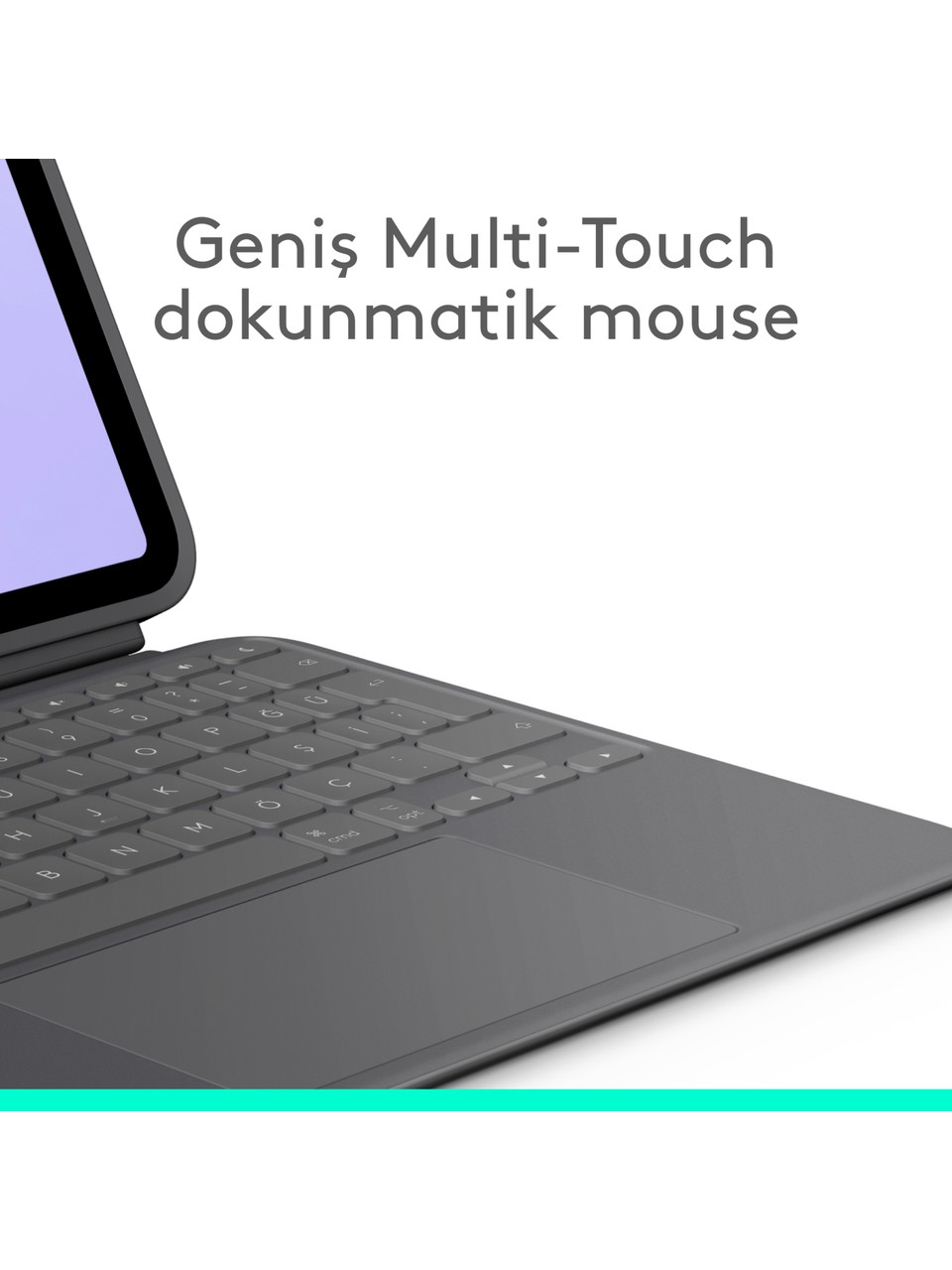 LOGITECH Combo Touch iPad Pro 11 Inç M4 ile Uyumlu Türkçe Klavyeli