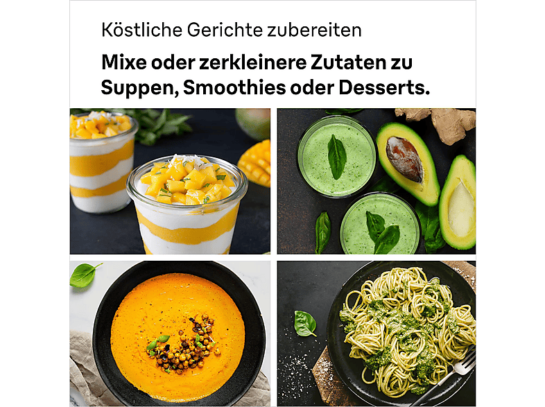 Braun MultiQuick 3 MQ 30201 M Stabmixer (Schwarz, 900 Watt, 350 ml Zerkleinerer, 600 ml Messbecher) — Foto 4 von 5
