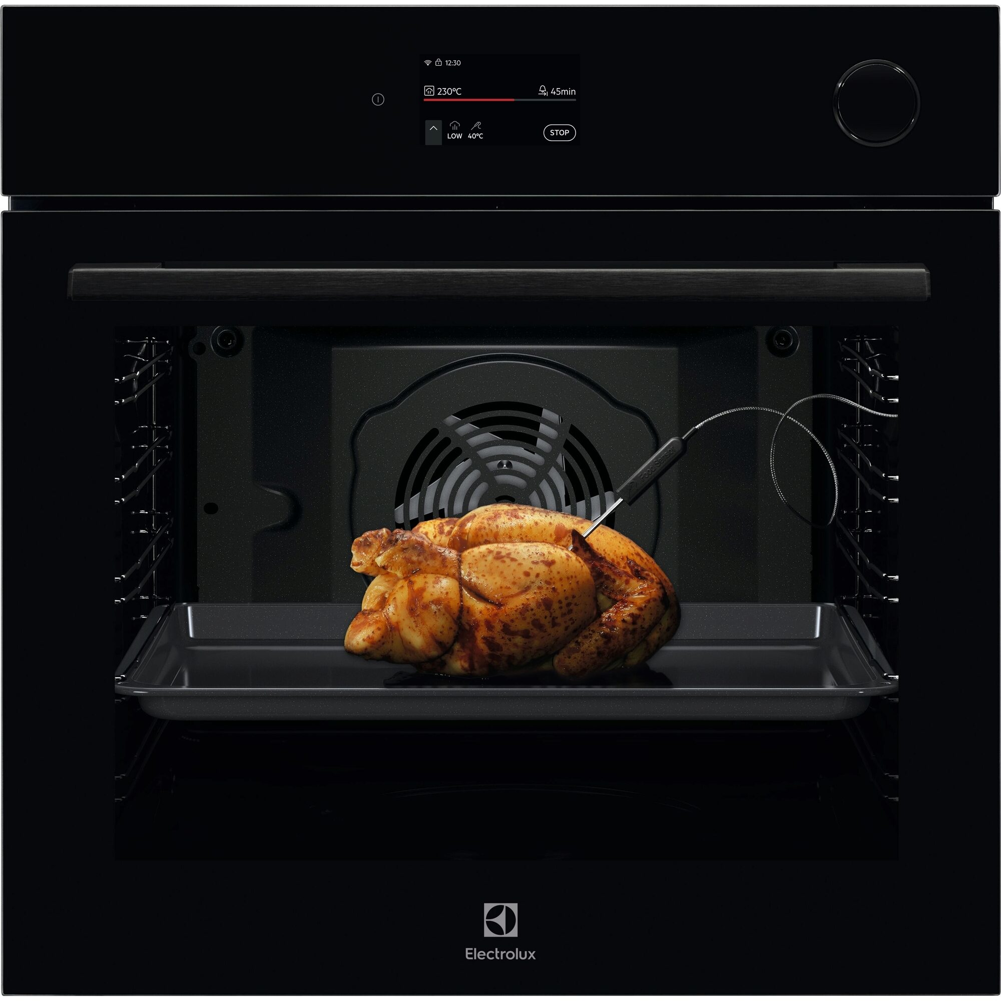 ELECTROLUX LOC9P3XZ Beépíthető gőz sütő 72 l, Wifi, SteamCrisp, CookSmart Touch, pirolitikus, maghőmérő