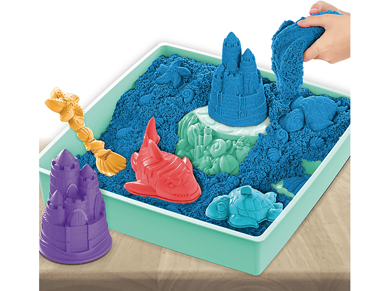 Thumbnail - SPIN MASTER 40493 KNS Kinetic Sand Box Set Blau (454g) Spielset, Blau/Mehrfarbig