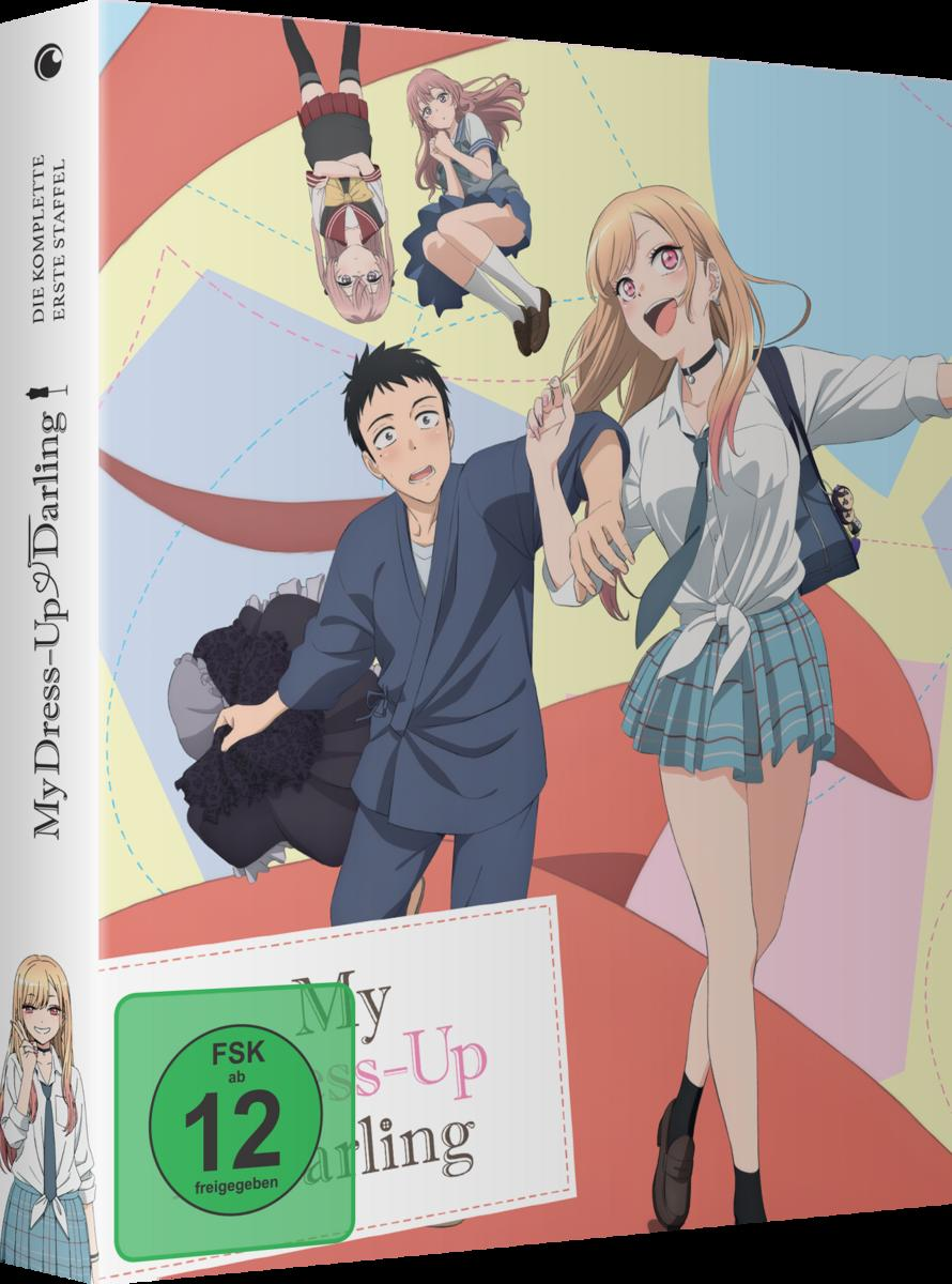 Anime-DVD-Cover zeigt Charaktere in einer dynamischen Pose. Text ist auf weißem Hintergrund.